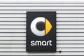 Smart logo on a wall