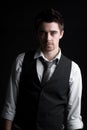 Smart Looking Male in Shirt, Tie and Waistcoat Royalty Free Stock Photo