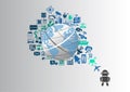 Smart machines and industrial internet of things (IOT) infographic Royalty Free Stock Photo