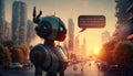 Smart machines and robotic technology, futuristic cityscapes and cyber concepts. World of tomorrow. Generative AI