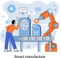 Smart manufacture concept modern innovative approach to organization of industrial production