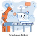 Smart manufacture concept modern innovative approach to organization of industrial production