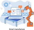 Smart manufacture concept modern innovative approach to organization of industrial production