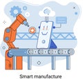 Smart manufacture concept modern innovative approach to organization of industrial production