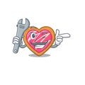 Smart Mechanic cookie heart cartoon character design