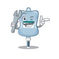 Smart Mechanic saline bag cartoon character design