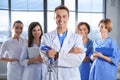 Smart medical student with his classmates Royalty Free Stock Photo