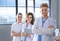 Smart medical student with his classmates Royalty Free Stock Photo