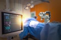 Smart medical technology concept,advanced robotic surgery machine at Hospital, robotic surgery are precision, miniaturisation, sma Royalty Free Stock Photo