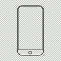 Smart mobil phone mock up, Smartphone technology template, modern blank telephnone, realistic vector illustration Royalty Free Stock Photo