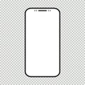 Smart mobil phone mock up, Smartphone technology template, modern blank telephnone, realistic vector illustration Royalty Free Stock Photo