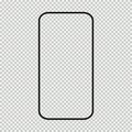 Smart mobil phone mock up, Smartphone technology template, modern blank telephnone, realistic vector illustration Royalty Free Stock Photo