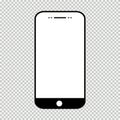 Smart mobil phone mock up, Smartphone technology template, modern blank telephnone, realistic vector illustration Royalty Free Stock Photo