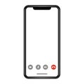 Smart mobile phone video calling png transparent mockup