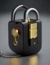 smart modern padlock illustration