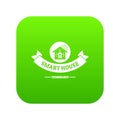 Smart monitoring icon green vector