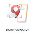 Smart Navigation icon. 3d illustration from internet of things collection. Creative Smart Navigation 3d icon for web