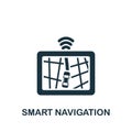 Smart Navigation icon. Monochrome simple icon for templates, web design and infographics