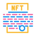 smart nft contract color icon vector illustration