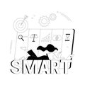 SMART Objectives abstract concept vector illustration.