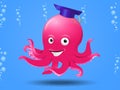 Smart octopus on sea