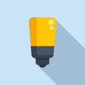 Smart online light icon flat vector. Radiant fixture