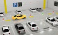 Smart Parking lot Guidance System with Overhead Indicators,