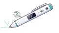 Smart pen with wi-fi and camera for digital note-taking and scanning Royalty Free Stock Photo