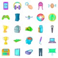 Smart people icons set, cartoon style Royalty Free Stock Photo