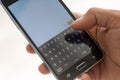 Smart phon and hand touch on keypad