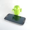 Smart phone and android Royalty Free Stock Photo