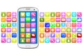 Smart phone with application apps app for internet