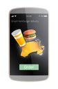 Smart phone apps' interface for order hamburger and delivery by robot car