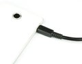 Smart phone is charging with data cable Royalty Free Stock Photo