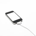 Smart phone charging Royalty Free Stock Photo