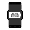 Smart phone with extra capacity battery