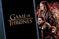 Smart phone with games of thrones logo