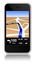 Smart-phone with gps navigator inside Royalty Free Stock Photo