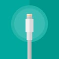Smart phone lightning charger or connector cable flat vector design Royalty Free Stock Photo