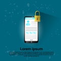 Smart Phone Lock Screen Data Privacy Protection Royalty Free Stock Photo