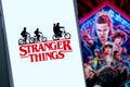 Smart phone with logo of: stranger things