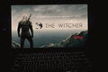 Smart phone with the logo of The Witcher, is a series of American web television drama and dark fantasy created by Lauren Schmidt