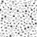 Smart Phone Love SMS and Communications Seamless Pattern Royalty Free Stock Photo