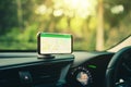 Smart phone on magnet car mount phone holder Gps Royalty Free Stock Photo