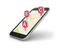 Smart phone mobile navigation.