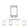 smart phone multi color style icon. Simple thin line, outline vector of web icons for ui and ux, website or mobile application Royalty Free Stock Photo