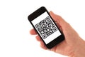 Smart Phone with QR Code (fictitious)