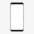Smart phone. Realistic mobile phone smartphone with blank screen isolated on background. Vector illustration for printing and web Royalty Free Stock Photo