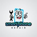 Smart phone repair logo design template