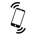 Smart phone ringing or vibrating. Simple icon for app web and messenger Royalty Free Stock Photo